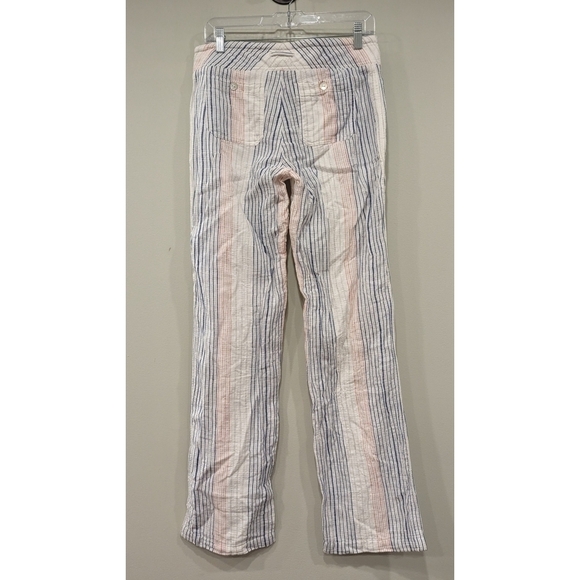 Sundance Catalog Striped High Waist Cotton Pants Small - Picture 3 of 5